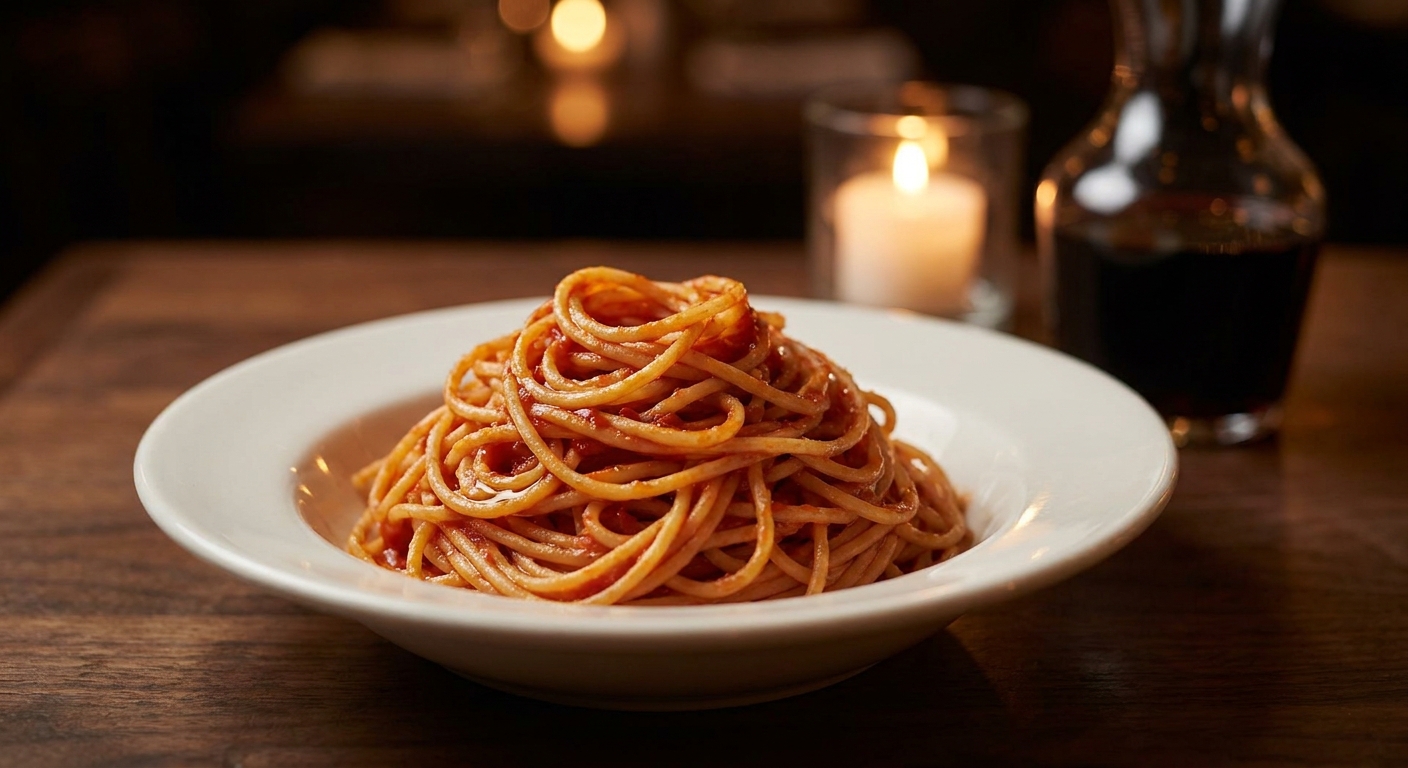 Spaghetti al pomodoro, original photo